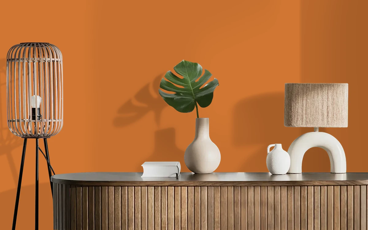 Nippon Paint's DRAGON BALL color on different wall surfaces.