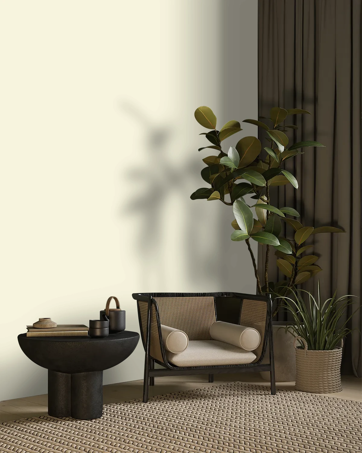 Nippon Paint's DRY WINE color on a beautifully decorated wall.