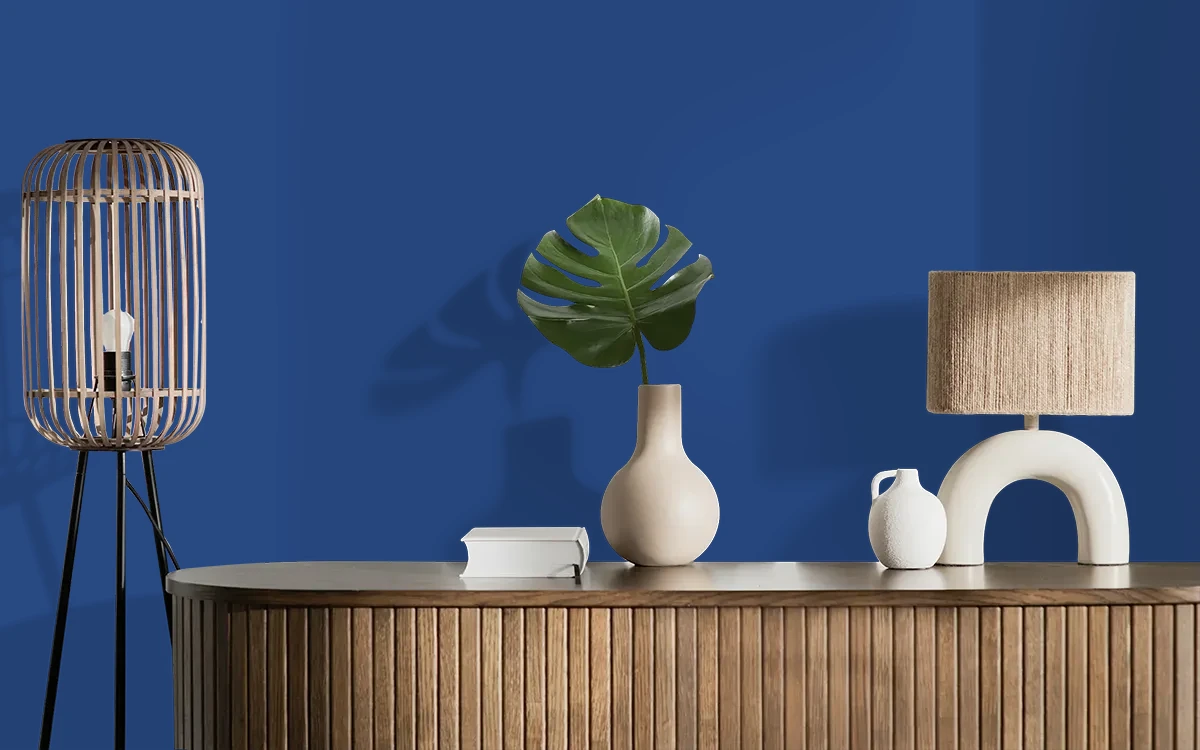 Nippon Paint's DYNASTY color on different wall surfaces.