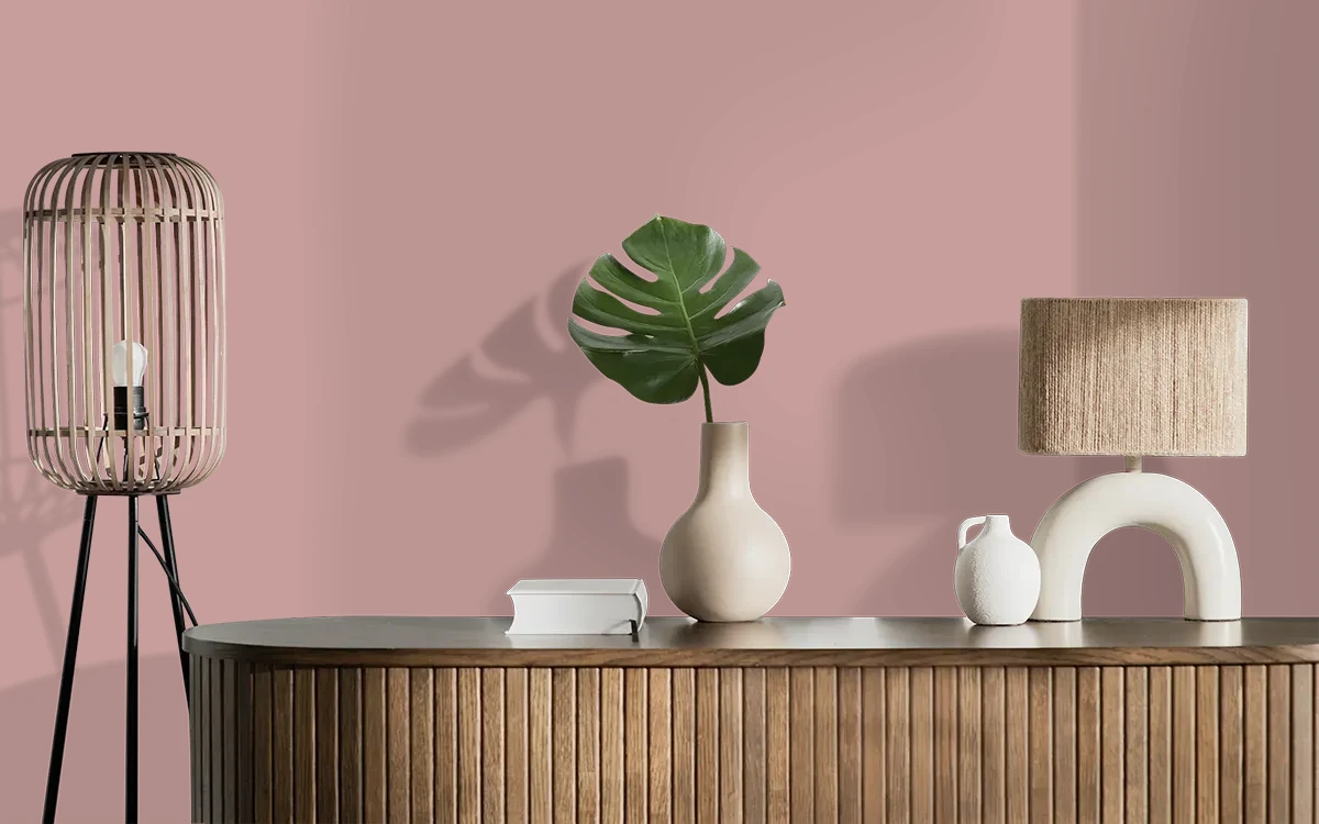 Nippon Paint's EARTHLING color on different wall surfaces.