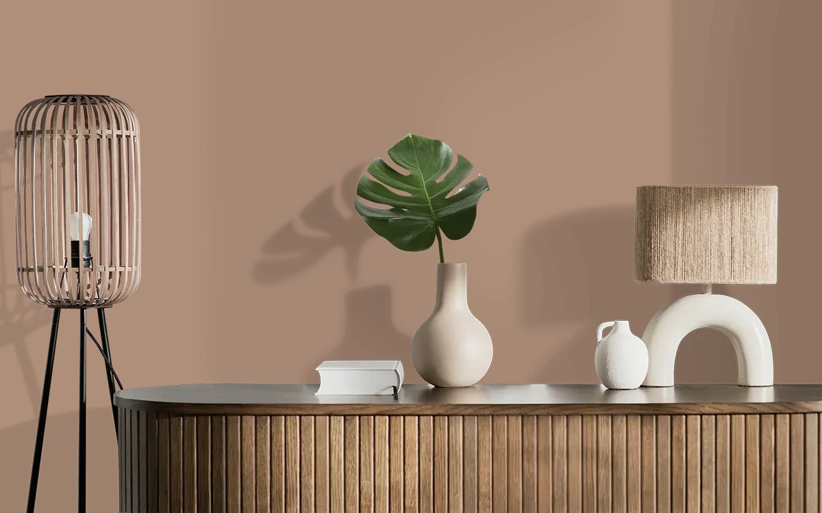 Nippon Paint's EDISON'S BAT color on different wall surfaces.
