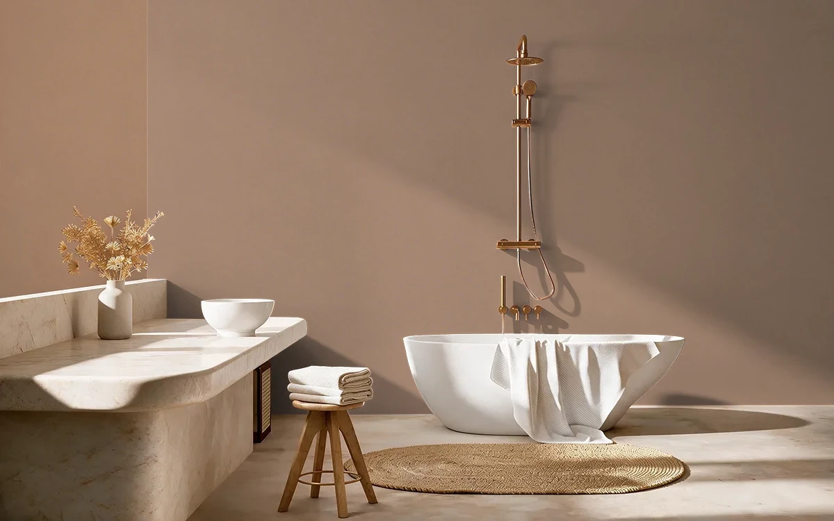 Nippon Paint's EDISON'S BAT color on different wall surfaces.