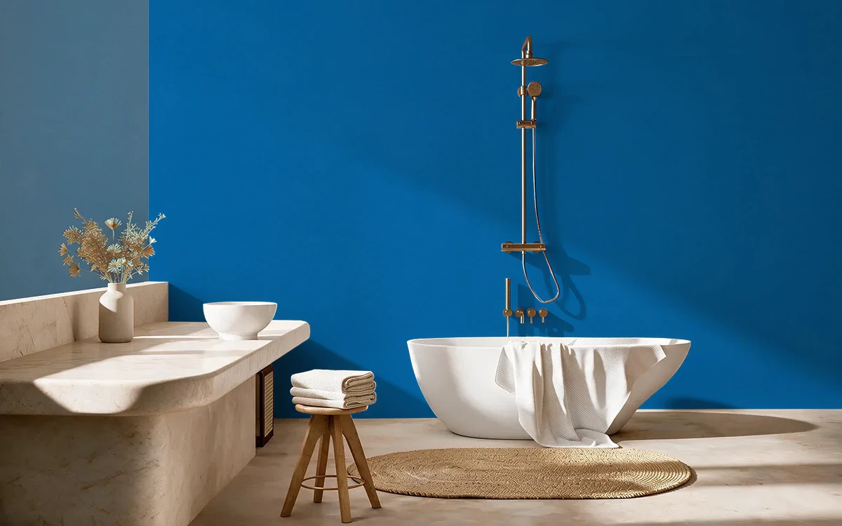 Nippon Paint's ELECTRIFY color on different wall surfaces.