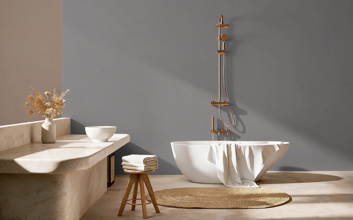 Nippon Paint's ELEPHANT RADIANT color on different wall surfaces.