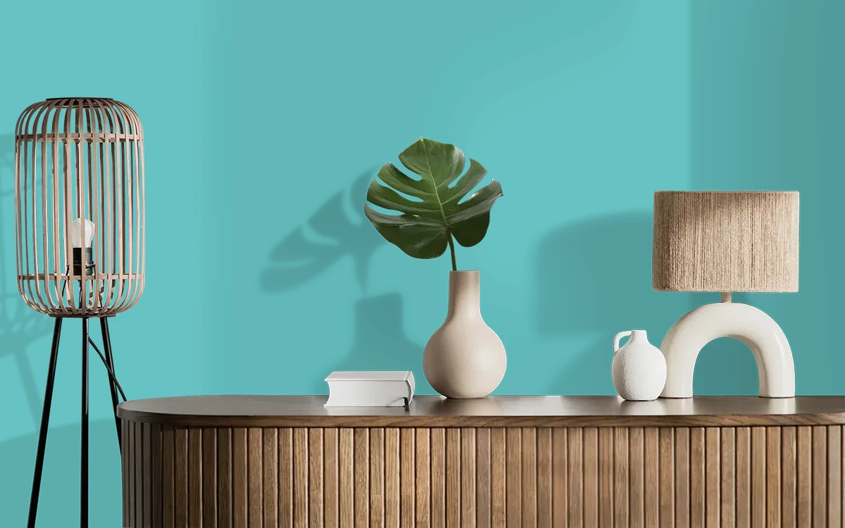 Nippon Paint's EMERALD color on different wall surfaces.