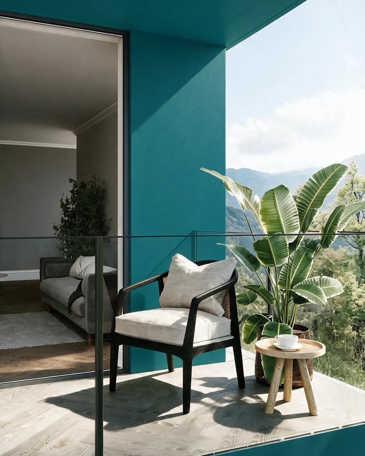 Nippon Paint's EMERALD ESSENCE color on a beautifully decorated wall.