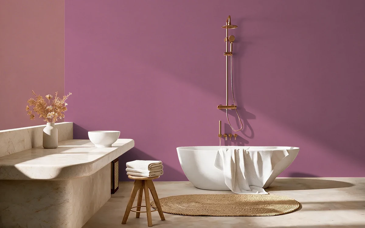 Nippon Paint's ENDLESS LOVE color on different wall surfaces.