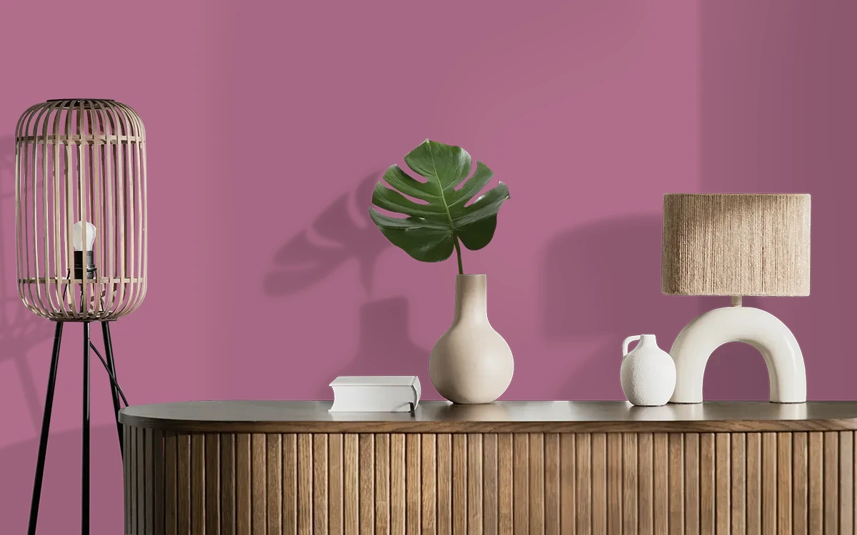 Nippon Paint's ENDLESS LOVE color on different wall surfaces.