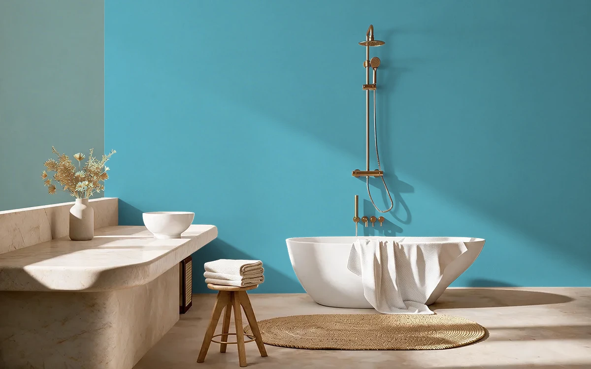 Nippon Paint's ENGAGING color on different wall surfaces.