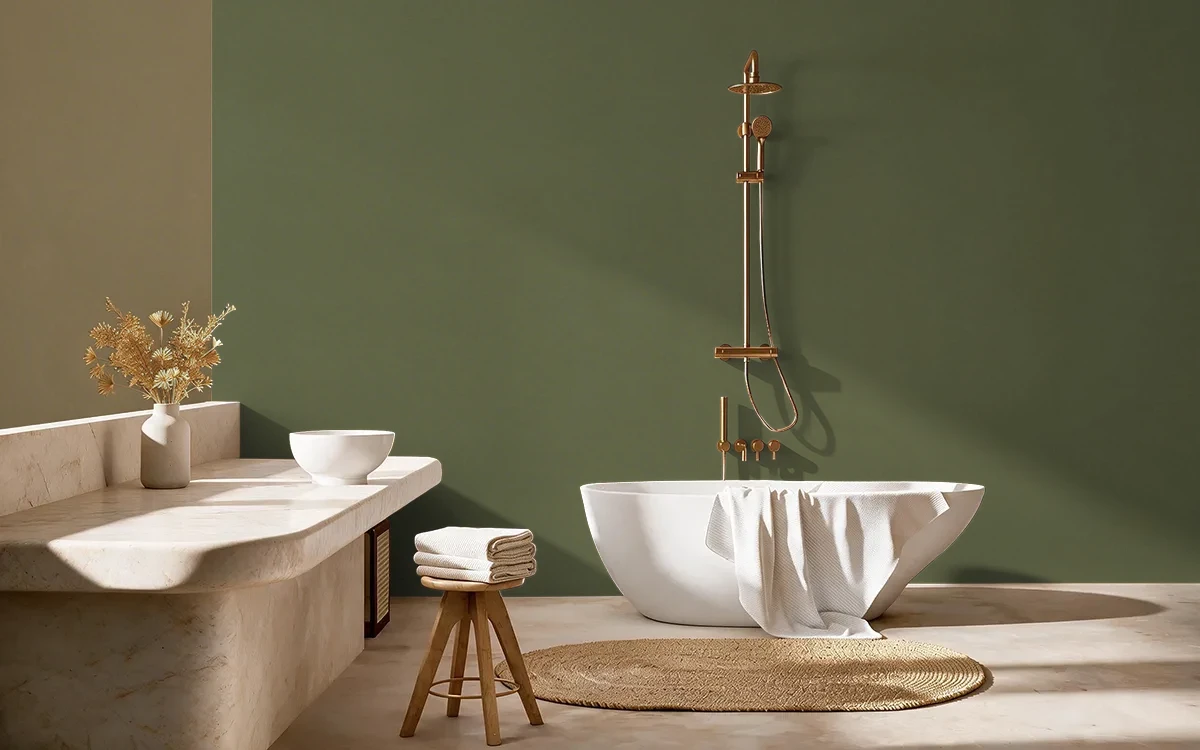 Nippon Paint's ESPARINA color on different wall surfaces.