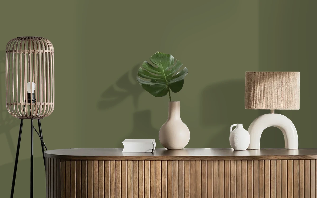Nippon Paint's ESPARINA color on different wall surfaces.