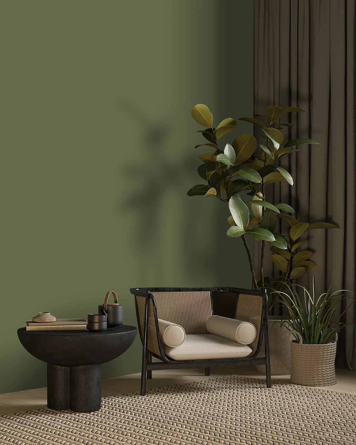 Nippon Paint's ESPARINA color on a beautifully decorated wall.