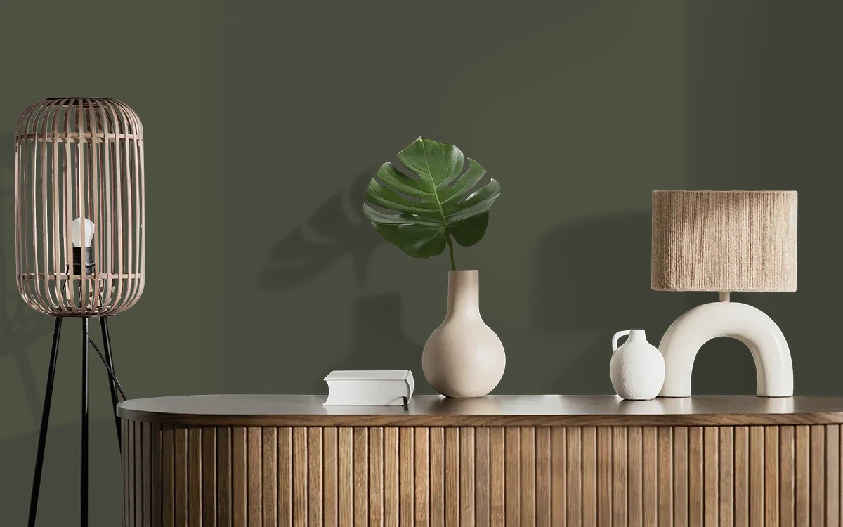 Nippon Paint's ESPLANADE color on different wall surfaces.