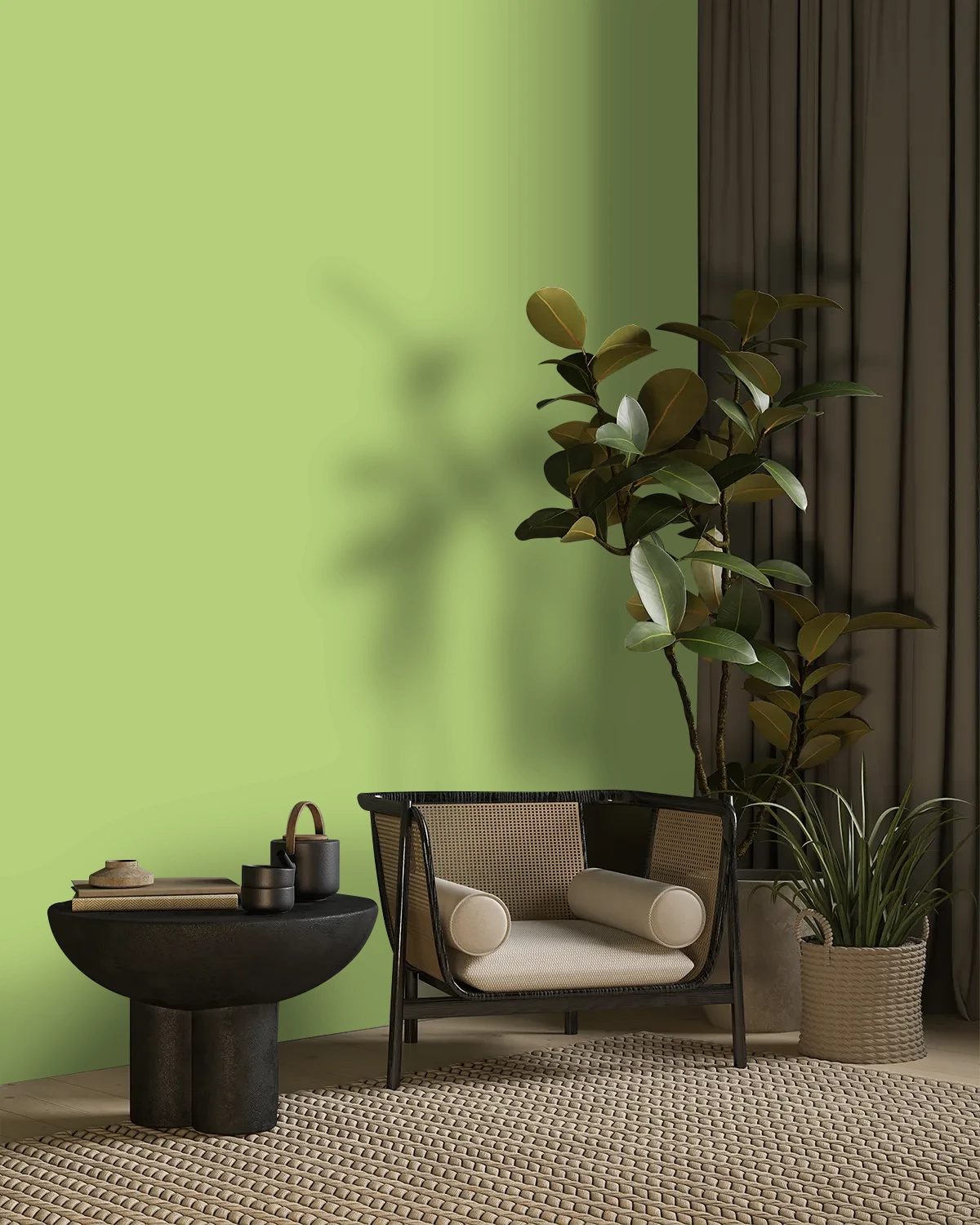 Nippon Paint's EXCLUSIVE GREEN color on a beautifully decorated wall.