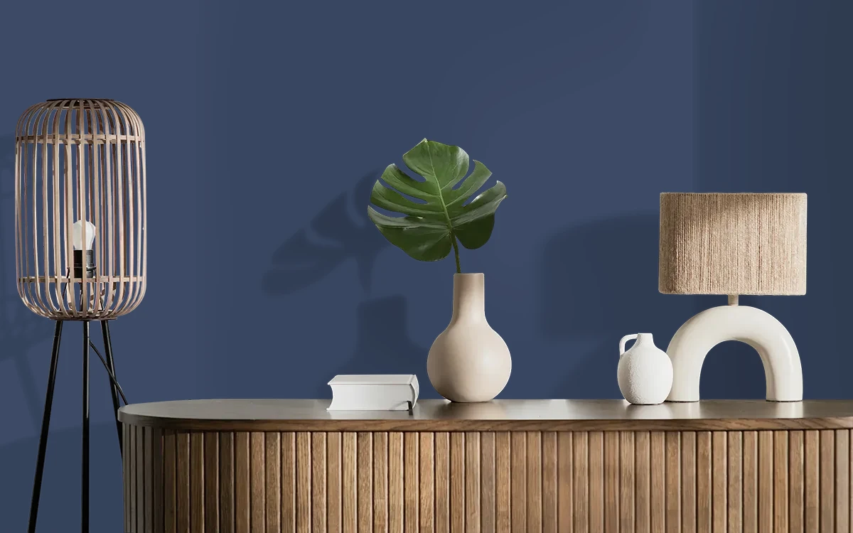 Nippon Paint's FAR AND BEYOND color on different wall surfaces.