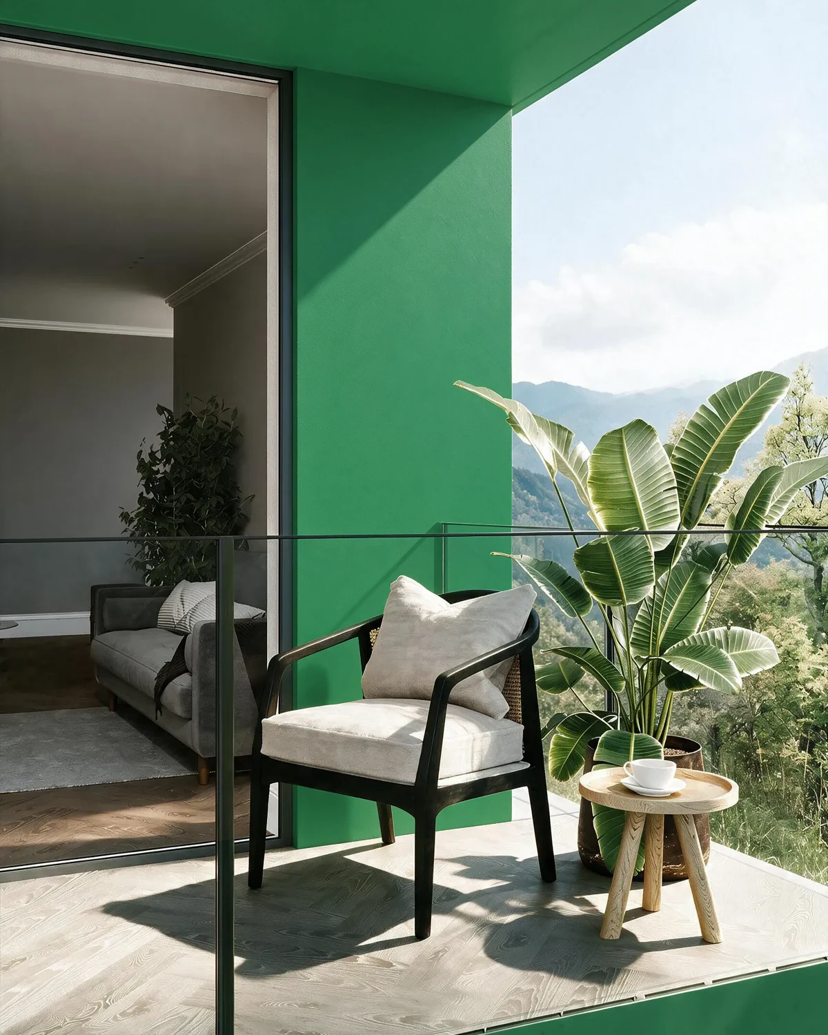 Nippon Paint's FARAWAY color on a beautifully decorated wall.