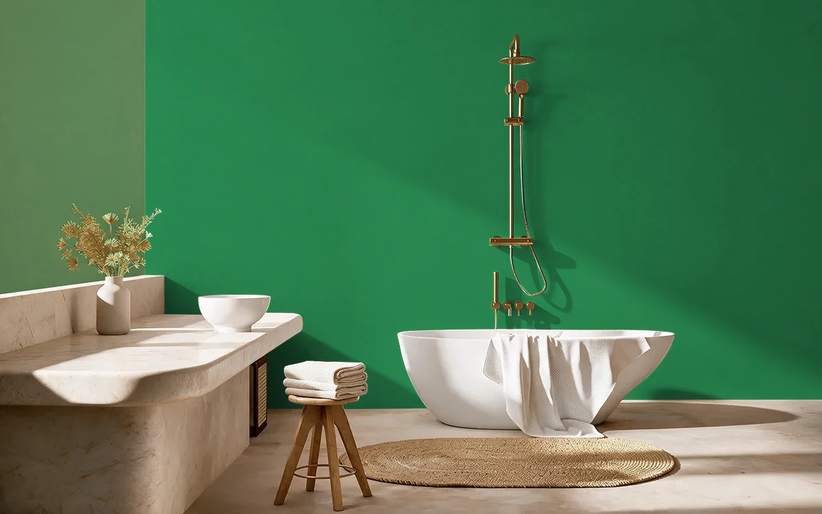 Nippon Paint's FARAWAY color on different wall surfaces.