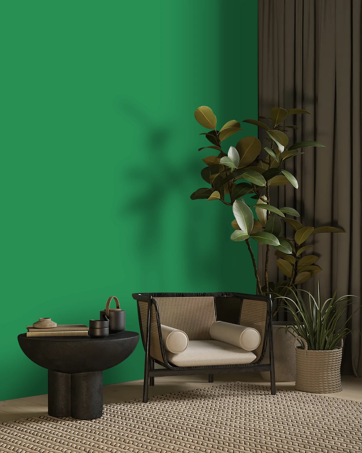 Nippon Paint's FARAWAY color on a beautifully decorated wall.