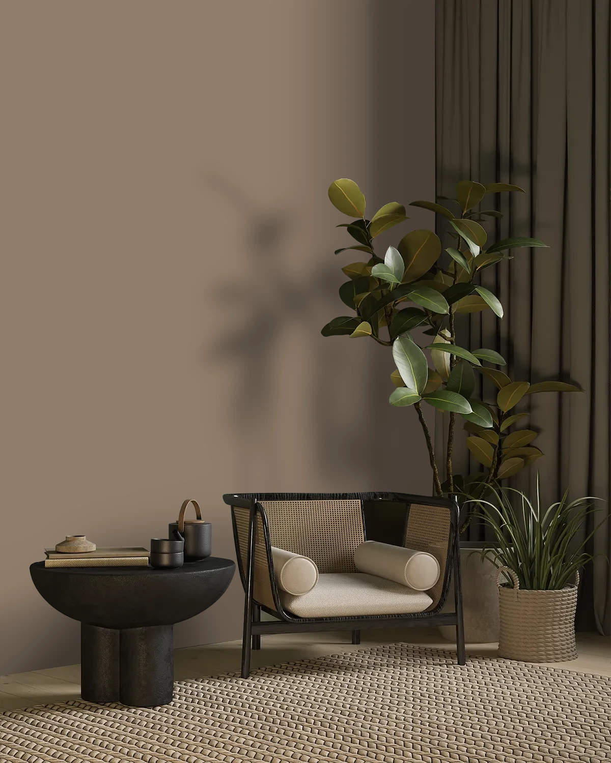 Nippon Paint's FAWN GLEAM color on a beautifully decorated wall.