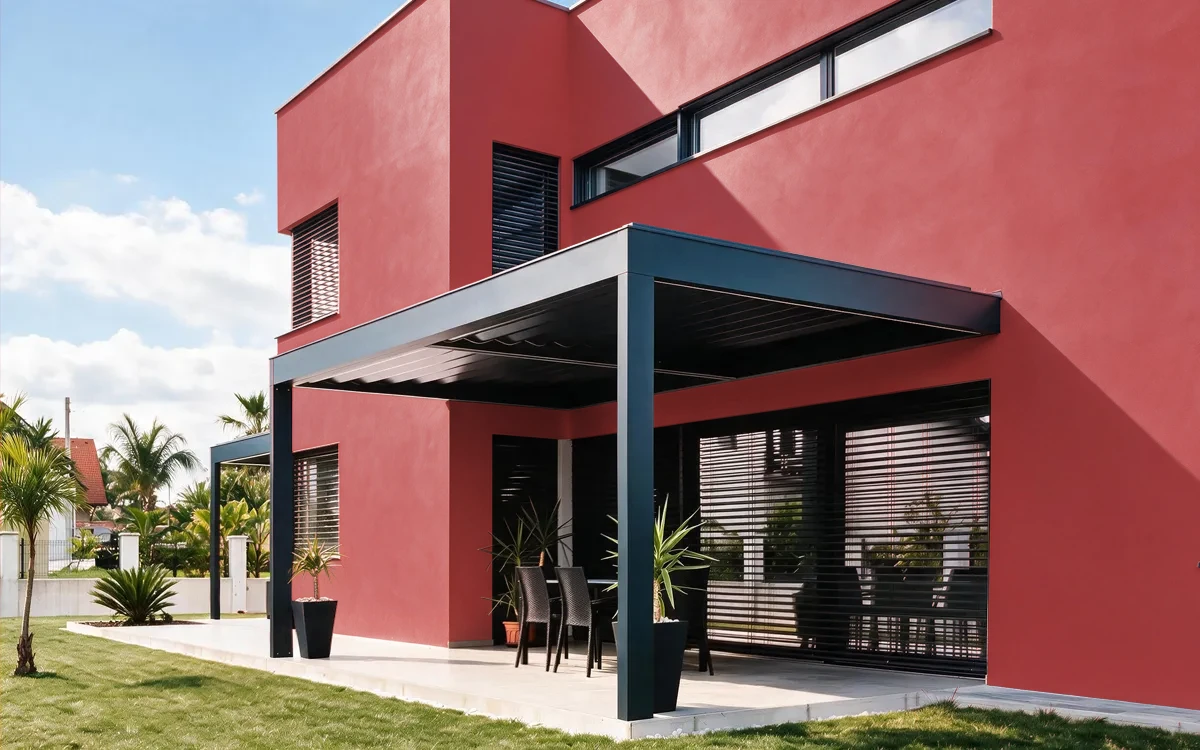 Nippon Paint's FIERY BOSS color on different wall surfaces.