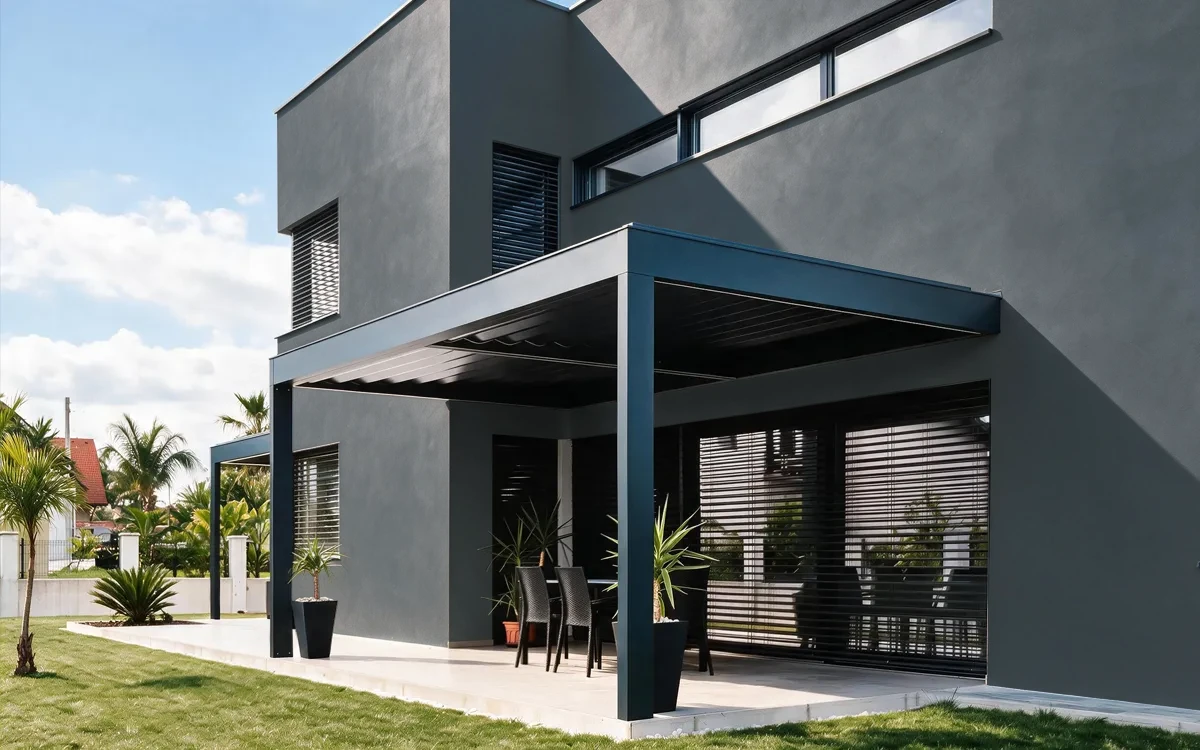 Nippon Paint's FLINT BLACK color on different wall surfaces.