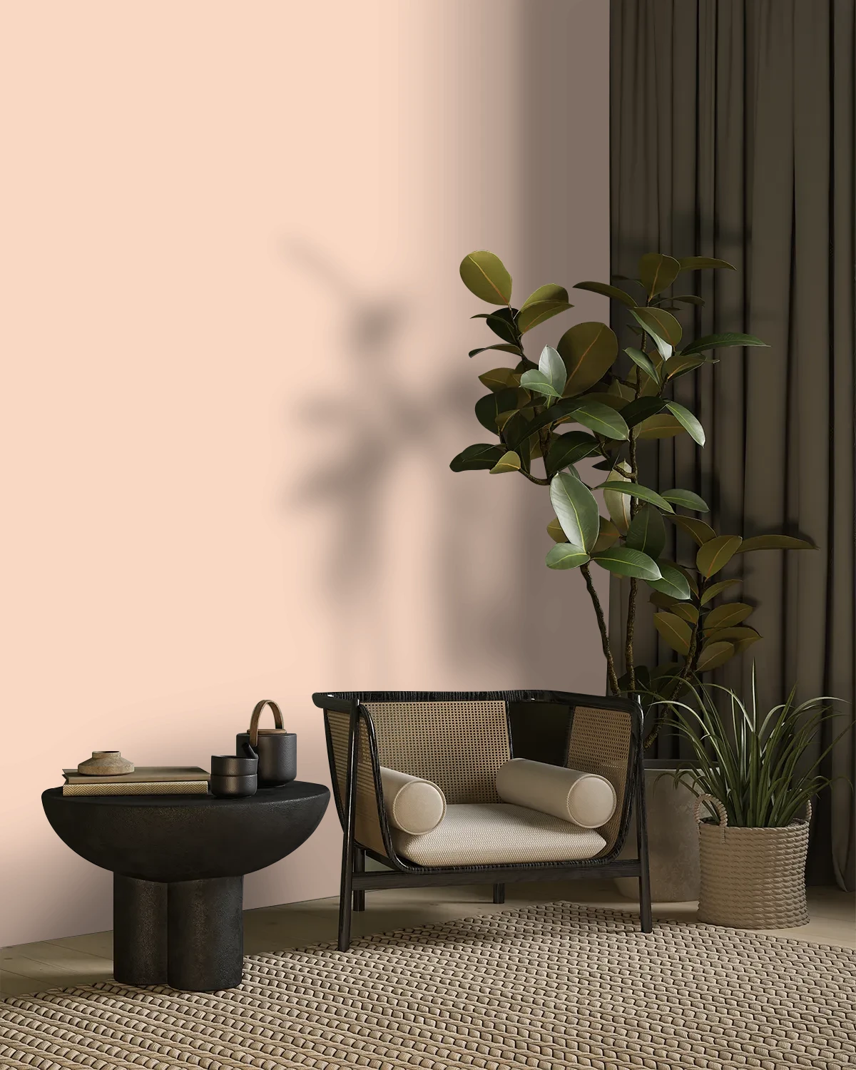 Nippon Paint's FLOWERY WORDS color on a beautifully decorated wall.