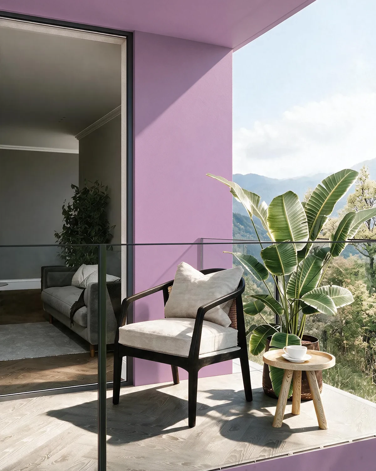 Nippon Paint's FLOWING FROCK color on a beautifully decorated wall.