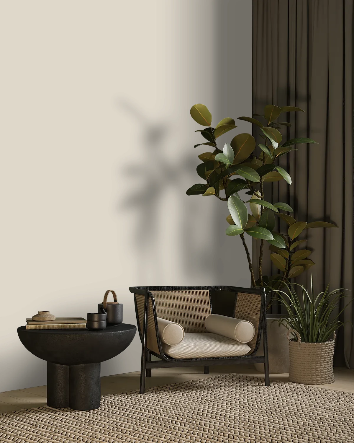 Nippon Paint's FLYING FOX color on a beautifully decorated wall.