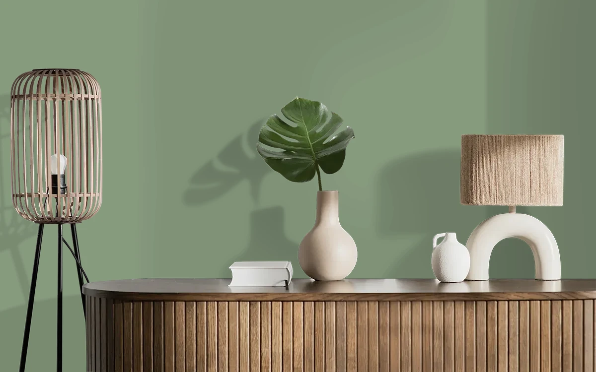 Nippon Paint's FREEDOM color on different wall surfaces.