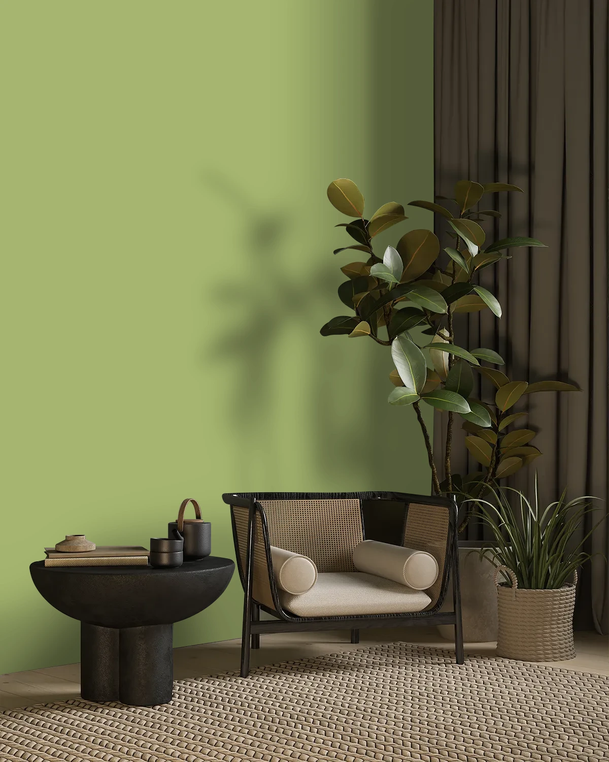 Nippon Paint's GARDEN GLOW color on a beautifully decorated wall.