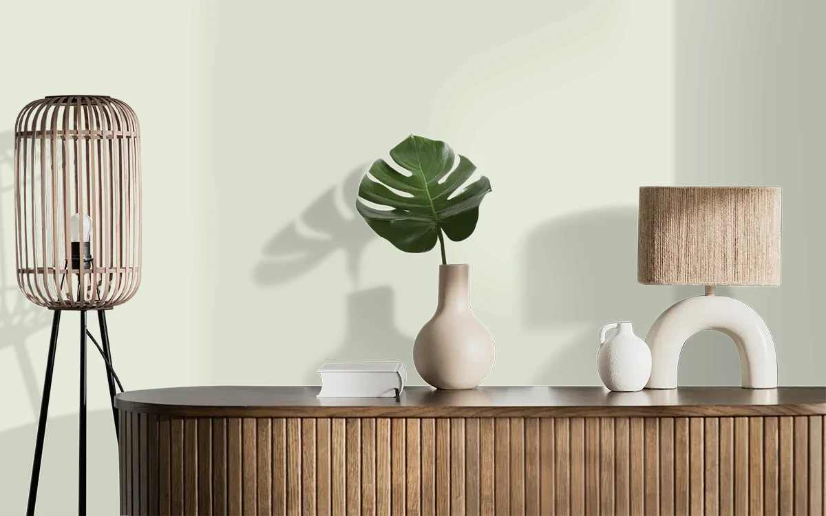 Nippon Paint's GARDENIA color on different wall surfaces.