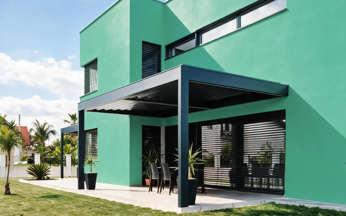 Nippon Paint's GAZING FIELDS color on different wall surfaces.