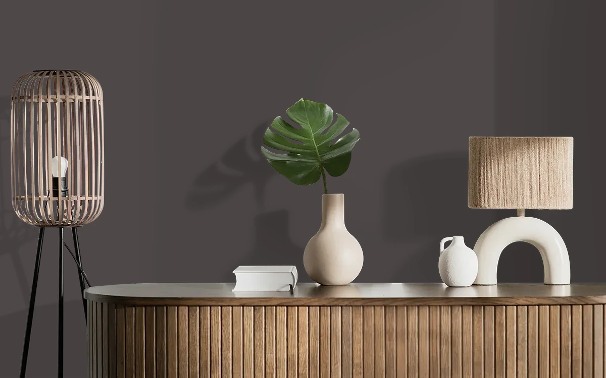 Nippon Paint's GERALD'S GAME color on different wall surfaces.