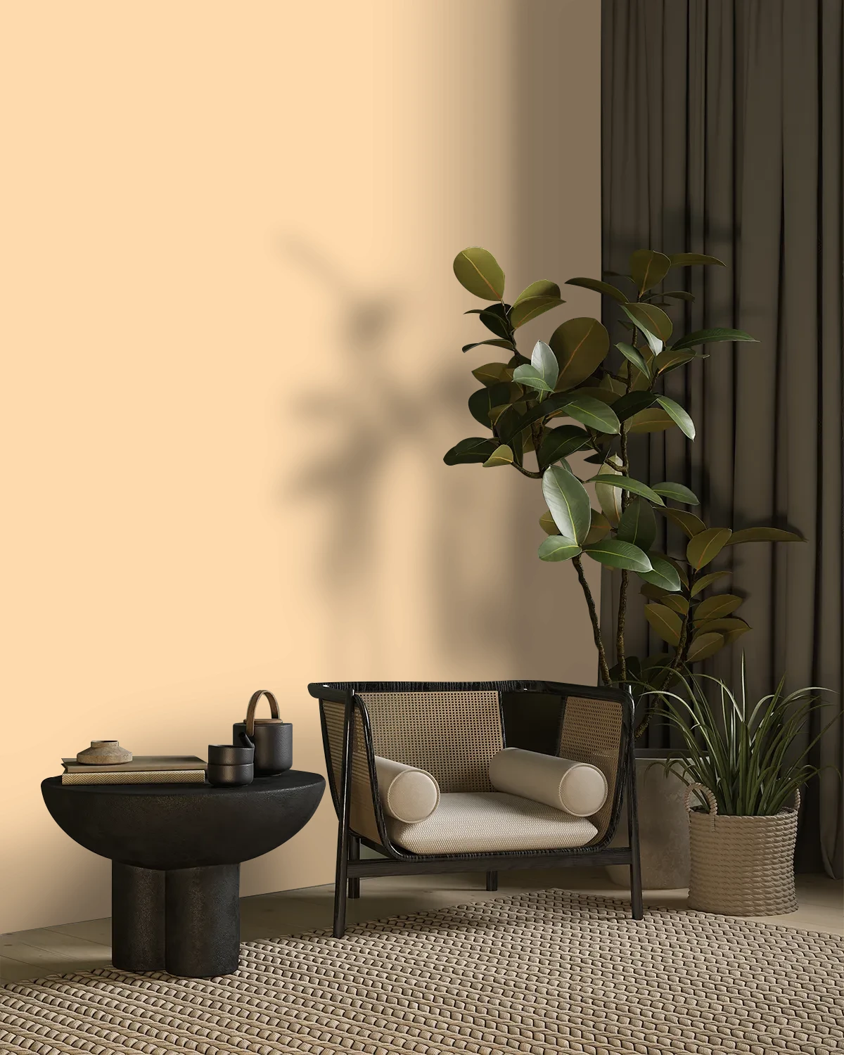 Nippon Paint's GINGER CANDY color on a beautifully decorated wall.