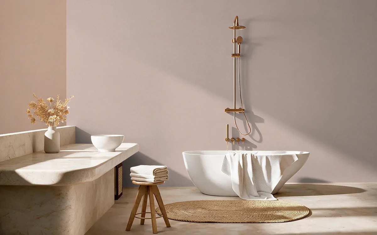 Nippon Paint's GINGER DREAM color on different wall surfaces.