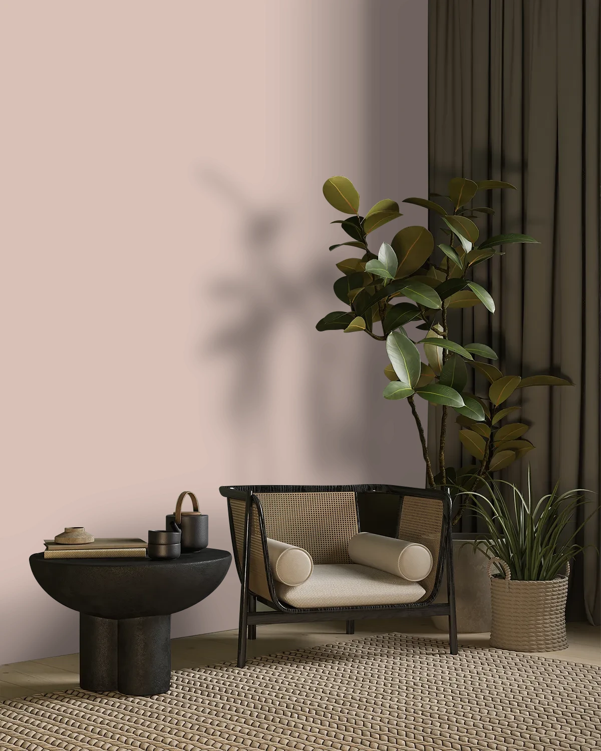 Nippon Paint's GINGER DREAM color on a beautifully decorated wall.
