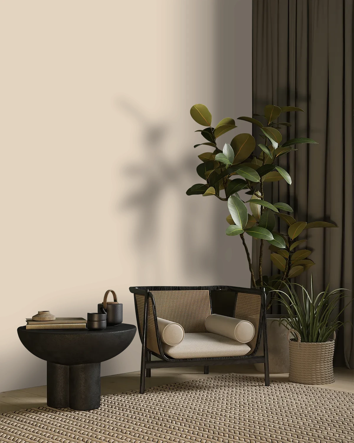 Nippon Paint's GINGER HUES color on a beautifully decorated wall.