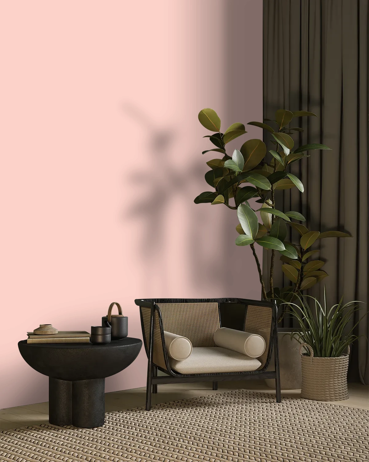 Nippon Paint's GIRLISH GIGGLE color on a beautifully decorated wall.