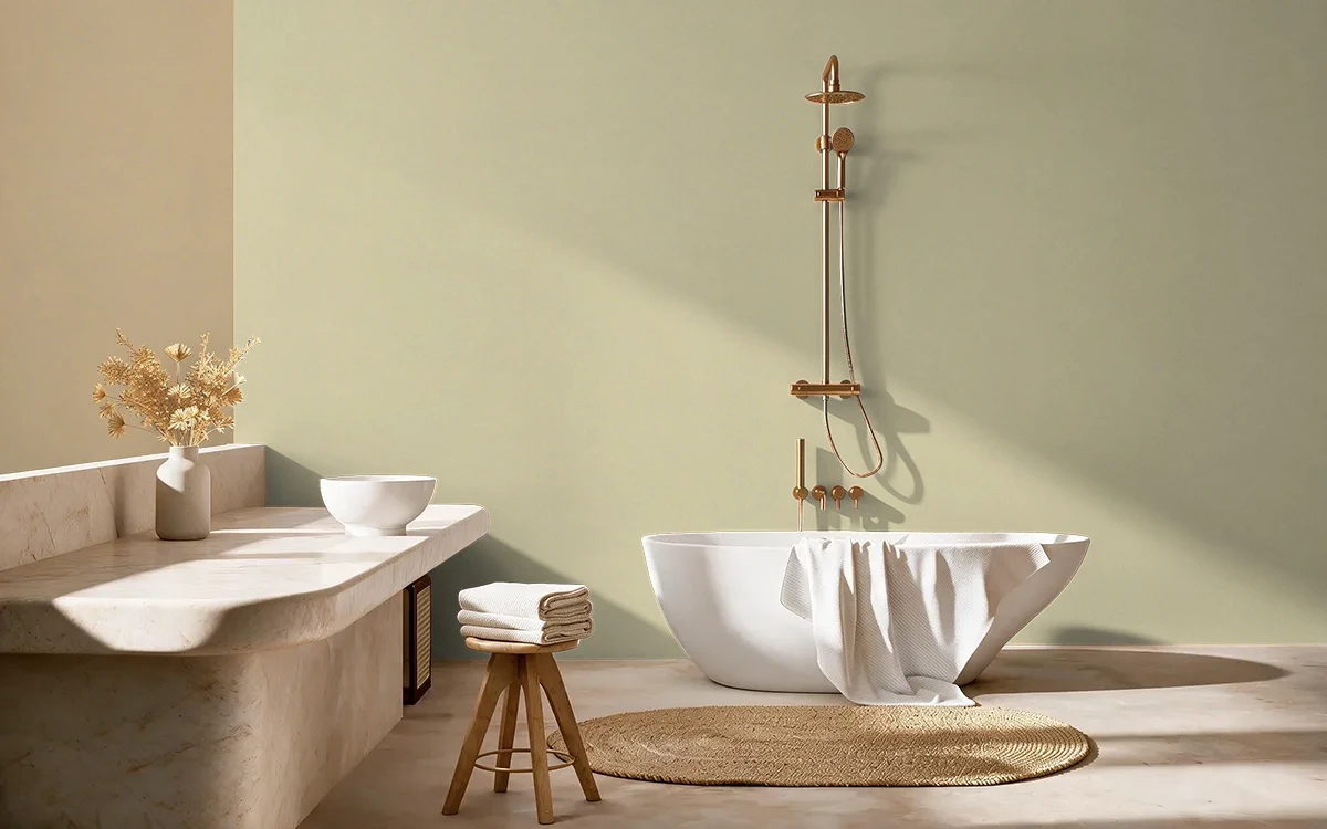 Nippon Paint's GLADE color on different wall surfaces.