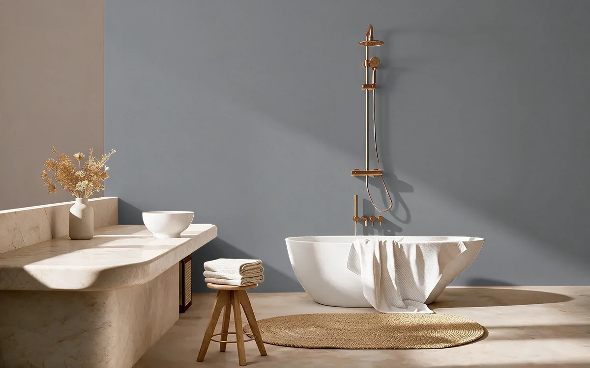 Nippon Paint's GLADIATOR color on different wall surfaces.