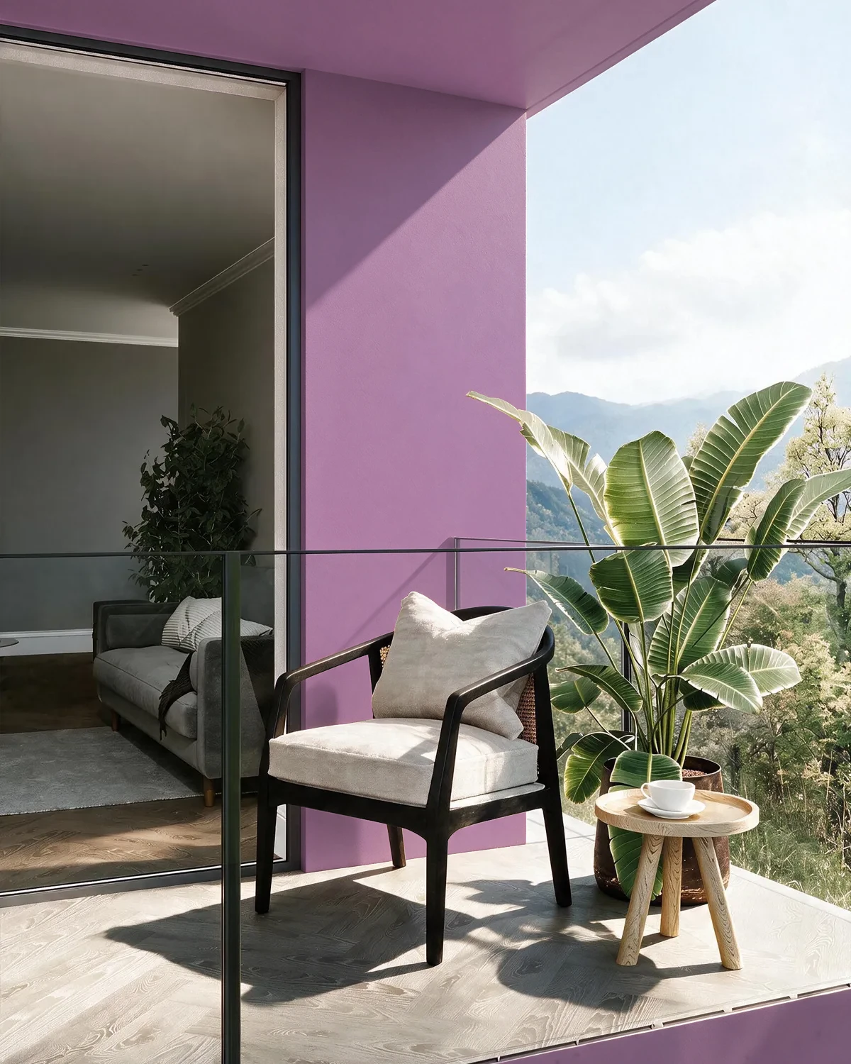 Nippon Paint's GLEE color on a beautifully decorated wall.