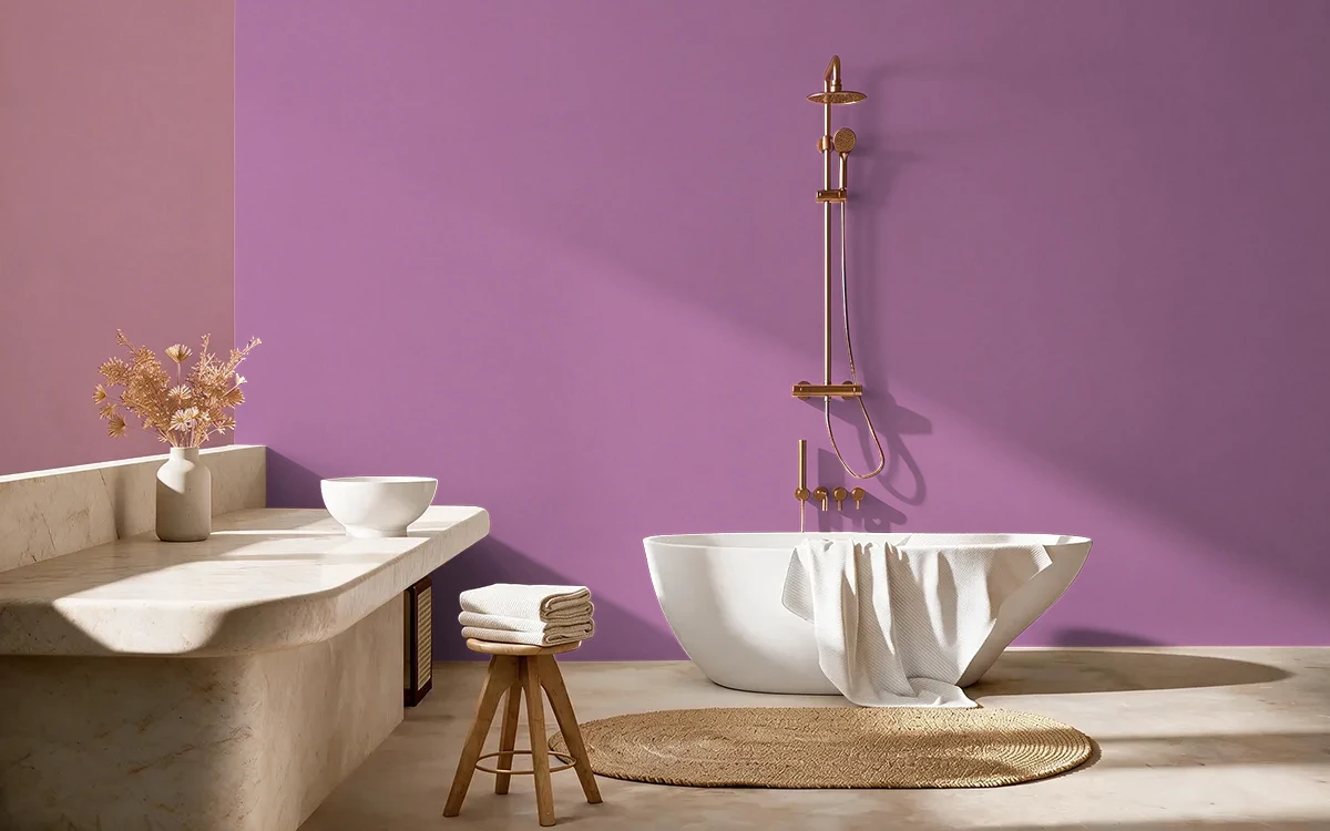 Nippon Paint's GLEE color on different wall surfaces.