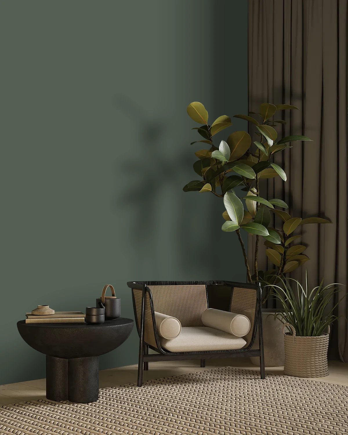 Nippon Paint's GREAT ESCAPE color on a beautifully decorated wall.