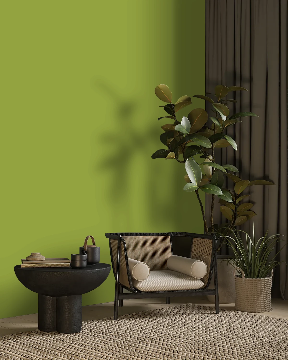 Nippon Paint's GREAT SENTOSA color on a beautifully decorated wall.