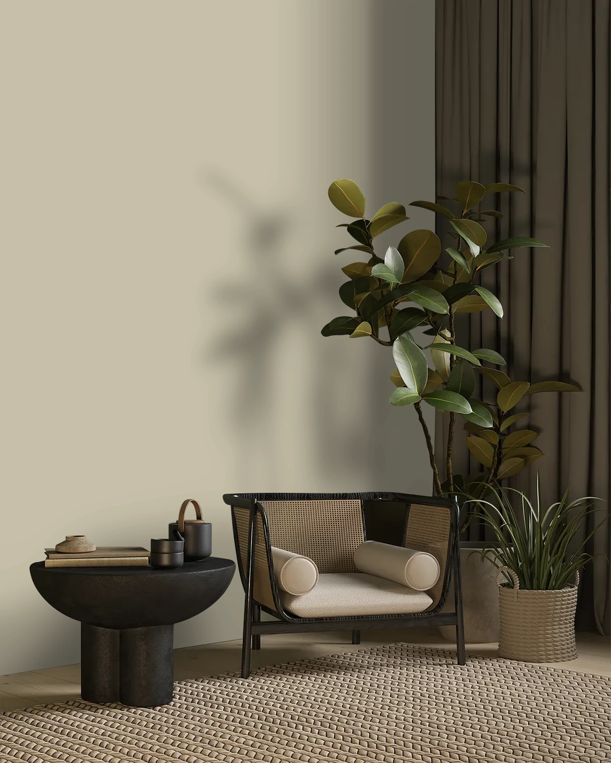 Nippon Paint's GREAT WALL color on a beautifully decorated wall.