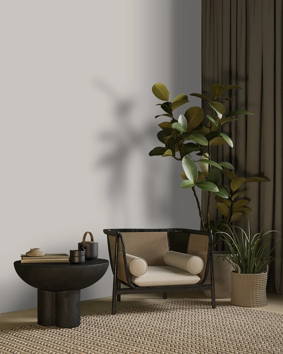 Nippon Paint's GREAT WALL color on a beautifully decorated wall.