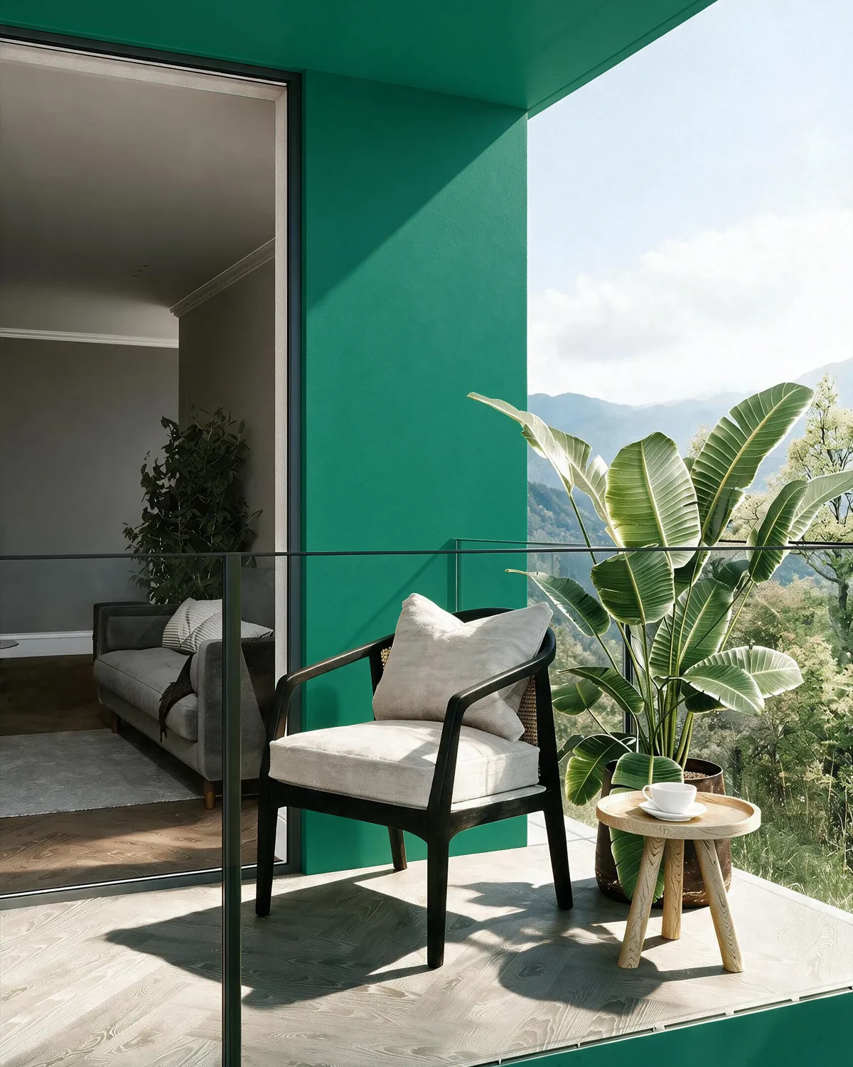 Nippon Paint's GREEK LEGEND color on a beautifully decorated wall.