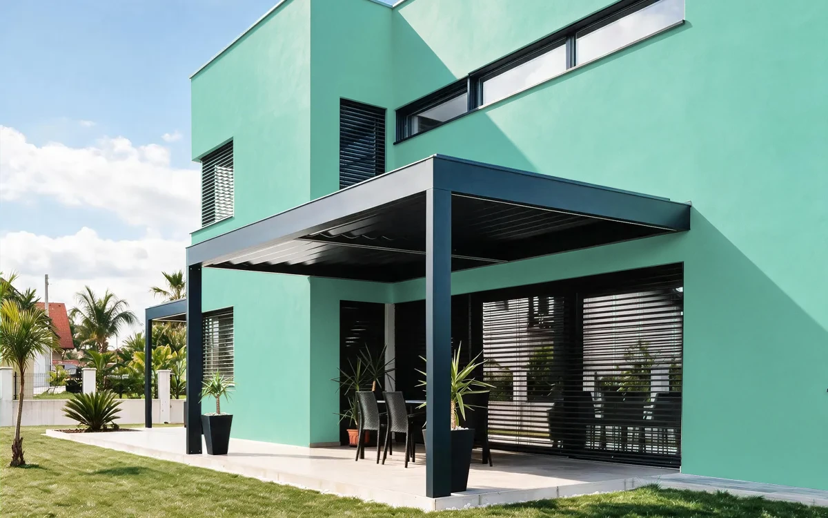 Nippon Paint's GREEN ALPS color on different wall surfaces.