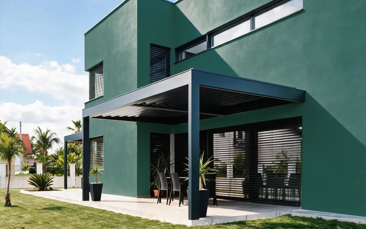 Nippon Paint's GREEN FEATHERS color on different wall surfaces.