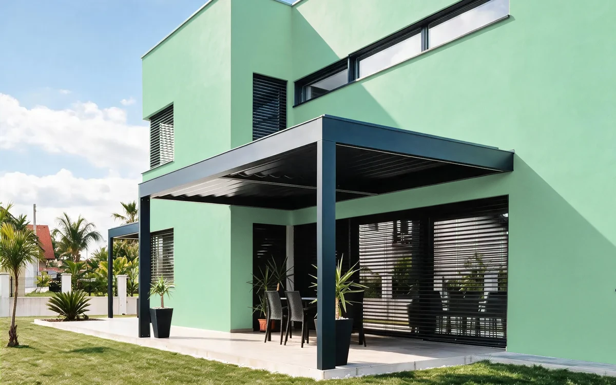Nippon Paint's GREEN HIGHLANDS color on different wall surfaces.
